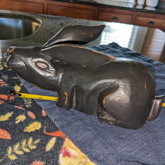 Antique Primitive Wooden Rabbit - Picture 14 of 17
